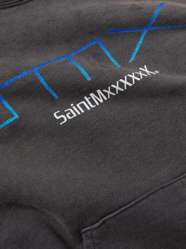 SMX6 Distressed Logo-Print Cotton-Jersey Hoodie - CU SMX6 Distressed Logo-Print Cotton-Jersey Hoodie - CU