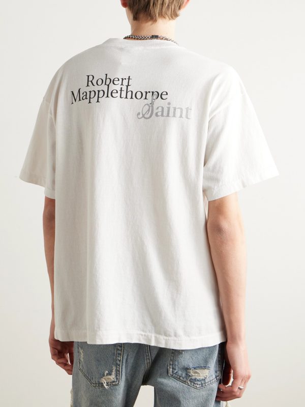 + Robert Mapplethorpe Printed Cotton-Jersey T-Shirt - BK + Robert Mapplethorpe Printed Cotton-Jersey T-Shirt - BK