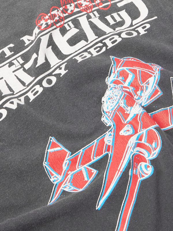 + Cowboy Bebop Easy Come Printed Cotton-Jersey T-Shirt - E1 + Cowboy Bebop Easy Come Printed Cotton-Jersey T-Shirt - E1