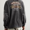 + TEFLON DISCO Distressed Printed Cotton-Jersey T-Shirt - BK