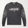 + TEFLON DISCO Distressed Printed Cotton-Jersey T-Shirt