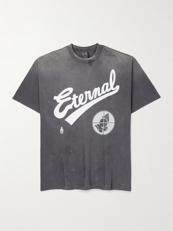 + Fear of God Distressed Printed Cotton-Jersey T-Shirt + Fear of God Distressed Printed Cotton-Jersey T-Shirt