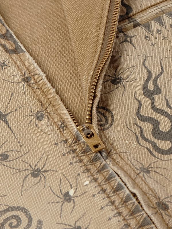 + Dr. Woo Corduroy-Trimmed Distressed Printed Cotton-Canvas Jacket - CU