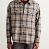Checked Wool and Linen-Blend Shirt - FR Checked Wool and Linen-Blend Shirt - FR