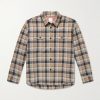 Checked Wool and Linen-Blend Shirt Checked Wool and Linen-Blend Shirt