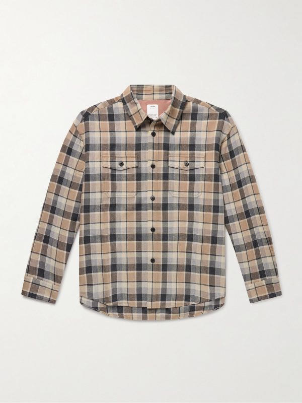 Checked Wool and Linen-Blend Shirt Checked Wool and Linen-Blend Shirt