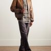 Checked Wool and Linen-Blend Shirt - OU Checked Wool and Linen-Blend Shirt - OU