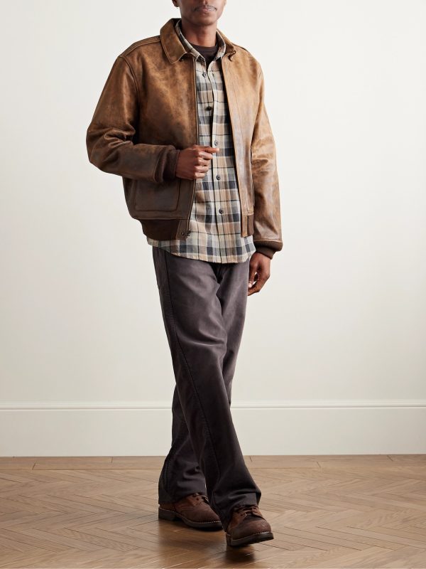 Checked Wool and Linen-Blend Shirt - OU Checked Wool and Linen-Blend Shirt - OU
