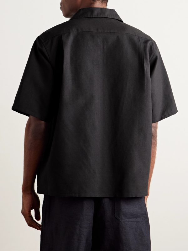 Keesey Convertible-Collar Wool-Blend Shirt - BK Keesey Convertible-Collar Wool-Blend Shirt - BK