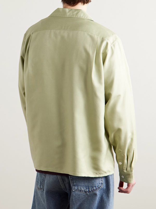 Keesey Convertible-Collar Silk-Shantung Shirt - BK Keesey Convertible-Collar Silk-Shantung Shirt - BK