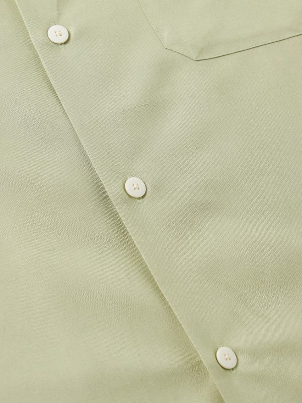 Keesey Convertible-Collar Silk-Shantung Shirt - CU Keesey Convertible-Collar Silk-Shantung Shirt - CU