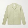 Keesey Convertible-Collar Silk-Shantung Shirt Keesey Convertible-Collar Silk-Shantung Shirt