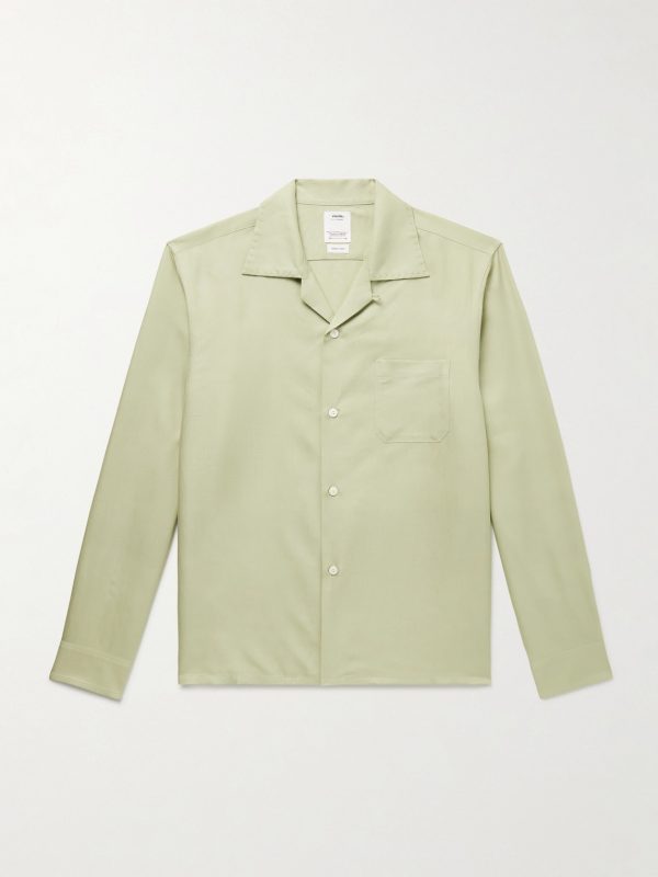 Keesey Convertible-Collar Silk-Shantung Shirt Keesey Convertible-Collar Silk-Shantung Shirt