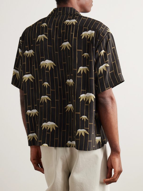 Copa Camp-Collar Printed Silk Shirt - BK Copa Camp-Collar Printed Silk Shirt - BK
