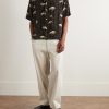 Copa Camp-Collar Printed Silk Shirt - OU Copa Camp-Collar Printed Silk Shirt - OU