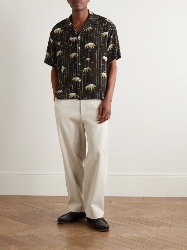 Copa Camp-Collar Printed Silk Shirt - OU Copa Camp-Collar Printed Silk Shirt - OU