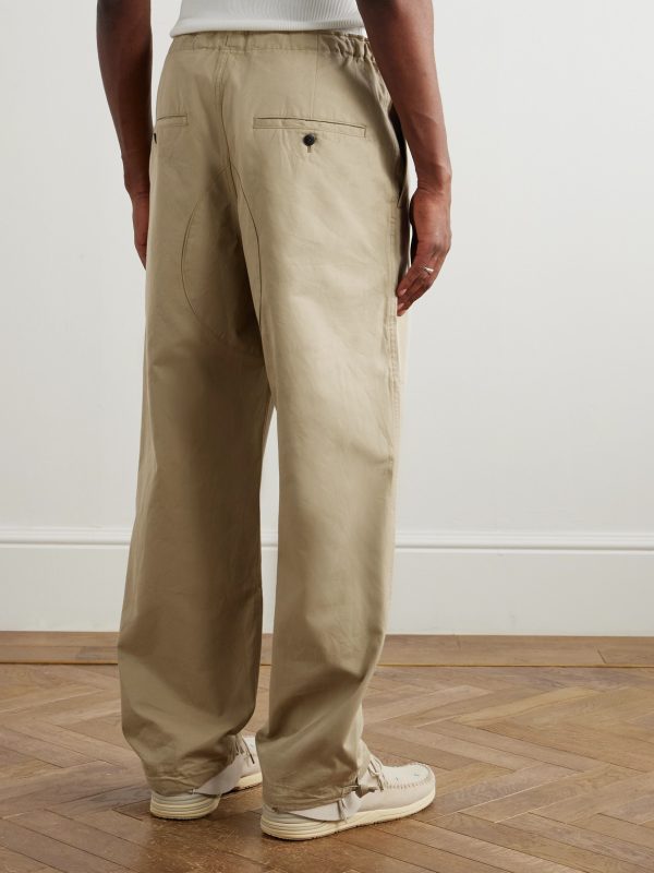 Sharma Straight-Leg Cotton-Twill Drawstring Chinos - BK