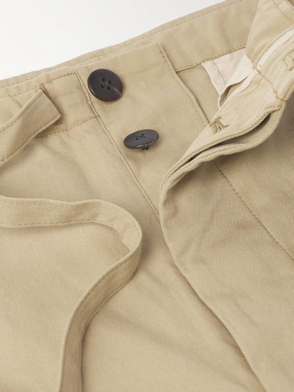 Sharma Straight-Leg Cotton-Twill Drawstring Chinos - E1