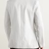 Marsh Double-Breasted Embellished Tulle-Trimmed Linen Suit Jacket - BK Marsh Double-Breasted Embellished Tulle-Trimmed Linen Suit Jacket - BK
