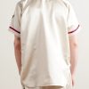 Redtail Appliquéd Embroidered Satin Shirt - BK Redtail Appliquéd Embroidered Satin Shirt - BK