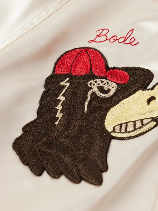 Redtail Appliquéd Embroidered Satin Shirt - CU Redtail Appliquéd Embroidered Satin Shirt - CU