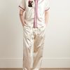 Redtail Appliquéd Embroidered Satin Shirt - OU Redtail Appliquéd Embroidered Satin Shirt - OU
