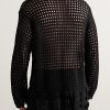 Blossom Tasselled Crocheted Pima Cotton Shirt - BK