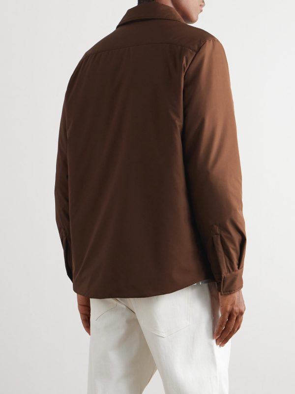 Padded Silk Shirt Jacket - BK Padded Silk Shirt Jacket - BK