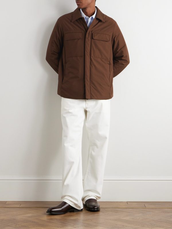 Padded Silk Shirt Jacket - OU Padded Silk Shirt Jacket - OU