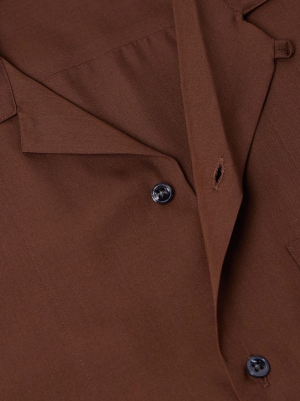 Convertible-Collar Silk-Twill Shirt - CU Convertible-Collar Silk-Twill Shirt - CU