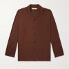 Convertible-Collar Silk-Twill Shirt Convertible-Collar Silk-Twill Shirt
