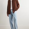Convertible-Collar Silk-Twill Shirt - OU Convertible-Collar Silk-Twill Shirt - OU