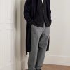 Straight-Leg Pleated Cotton-Blend Trousers - OU Straight-Leg Pleated Cotton-Blend Trousers - OU