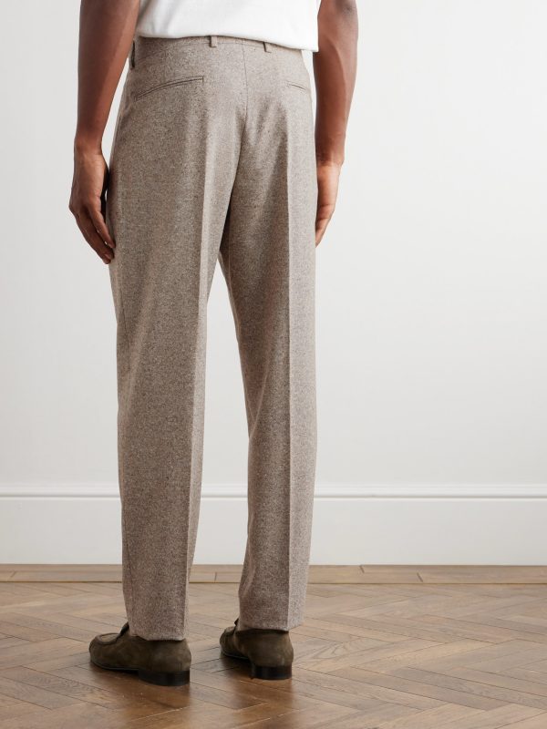 Straight-Leg Wool and Cashmere-Blend Suit Trousers - BK