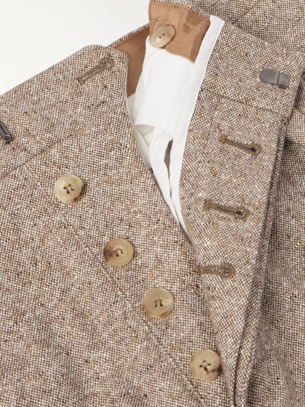 Straight-Leg Wool and Cashmere-Blend Suit Trousers - E1