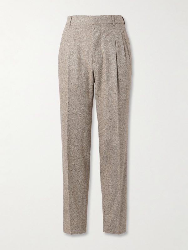 Straight-Leg Wool and Cashmere-Blend Suit Trousers