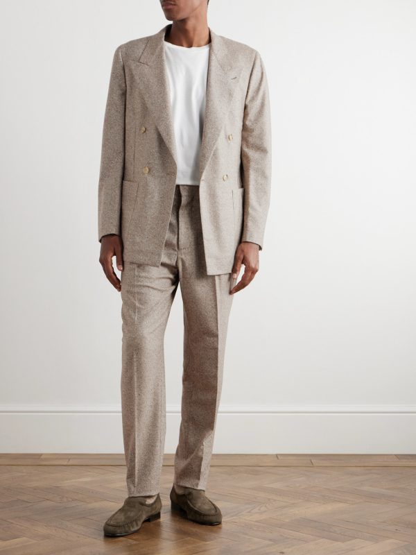 Straight-Leg Wool and Cashmere-Blend Suit Trousers - OU