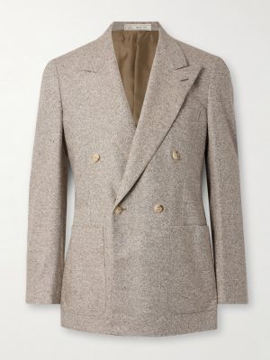 Double-Breasted Wool and Cashmere-Blend Suit Jacket Double-Breasted Wool and Cashmere-Blend Suit Jacket