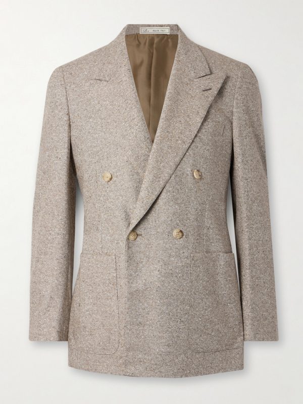 Double-Breasted Wool and Cashmere-Blend Suit Jacket Double-Breasted Wool and Cashmere-Blend Suit Jacket