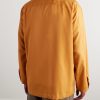 Convertible-Collar Silk-Twill Shirt - BK