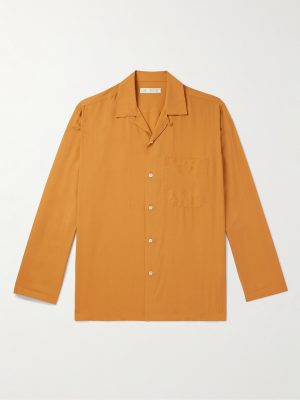 Convertible-Collar Silk-Twill Shirt Convertible-Collar Silk-Twill Shirt