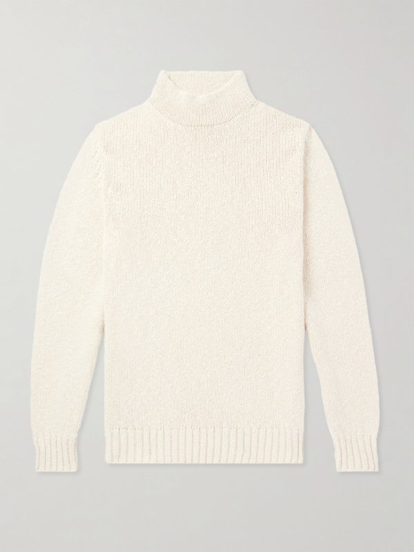 Ribbed Cotton and Cashmere-Blend Rollneck Sweater Ribbed Cotton and Cashmere-Blend Rollneck Sweater