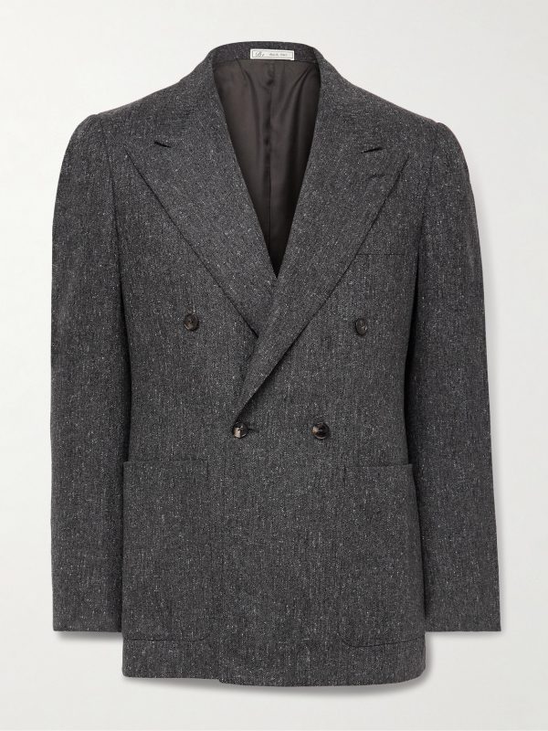 Double-Breasted Wool and Cashmere-Blend Blazer Double-Breasted Wool and Cashmere-Blend Blazer