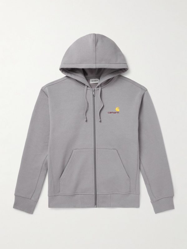 Logo-Embroidered Cotton-Blend Jersey Zip-Up Hoodie Logo-Embroidered Cotton-Blend Jersey Zip-Up Hoodie