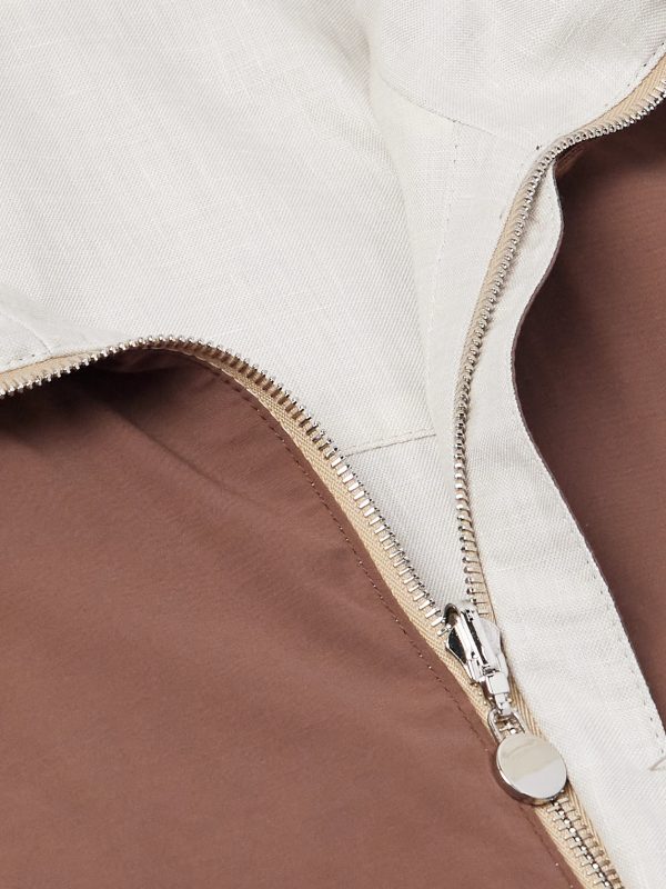 Linen, Wool and Silk-Blend Harrington Jacket - CU
