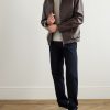 Leather Blouson Jacket - OU Leather Blouson Jacket - OU