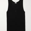Cassandre Ribbed Logo-Embroidered Wool Tank Top Cassandre Ribbed Logo-Embroidered Wool Tank Top