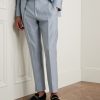 Bailey Chain-Embellished Leather-Trimmed Velvet Loafers - FR Bailey Chain-Embellished Leather-Trimmed Velvet Loafers - FR