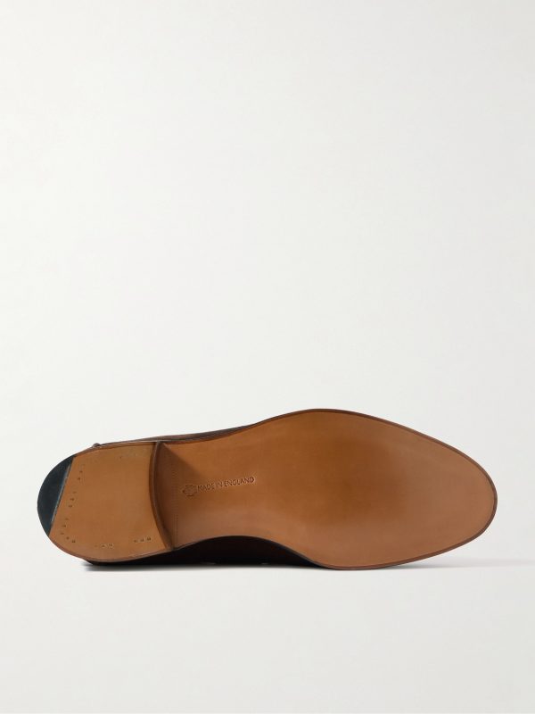 Belgravia Tasseled Leather-Trimmed Suede Loafers - E1