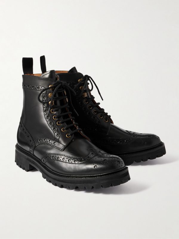 Fred Leather Brogue Boots - FR Fred Leather Brogue Boots - FR